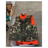 Storage Tote With Hunting Vests, Shirts, Jacket,