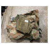 Camo Tent, Rope, Stakes, U.S. Military Protective