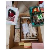 Box Lot Of (8) Assorted Collector Dolls