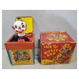 (1) Vintage "Jack In The Music Box" w/ Original