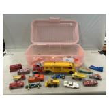 Bin With Vintage Die-Cast Vehicles
