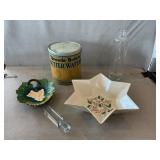 Lenox Star Dish, Vintage Uneeda Wafer Tin, Grape