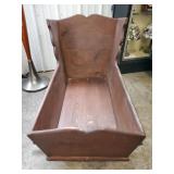 Vintage Handcrafted Wooden Baby Cradle