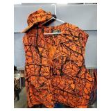 (1) Orange Camouflage Hunting Vest (Size 2XL) &