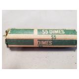 (1) Roll Of U.S. Silver Dimes (90% Silver/50