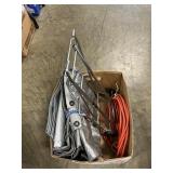 Box Lot With Tarps, Extension Cord, Folding Dolly