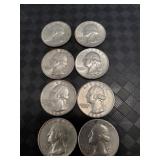 (8) U.S. Silver Quarters (90% Silver)