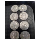 (8) U.S. Silver Quarters (90% Silver)