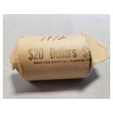 (1) Roll Of U.S. 1972 Eisenhower One Dollar Coins