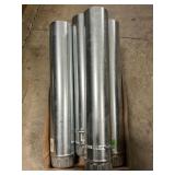 (4) Sections Of Metal Duct Pipe