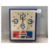 Vintage Lighted Pepsi Clock, (Lights, Second H