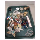 Tray Of Assorted Jewelry Including (1) Sterling