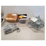 Assorted Motorcycle Parts & (1) Four Barrel