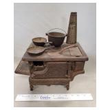 Vintage Cast Iron Miniature Cookstove (Salesman