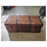 (1) Wooden Trunk (27"ï¿½13"ï¿½10")