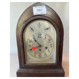 Antique Westminster Chime Cathedral Clock With