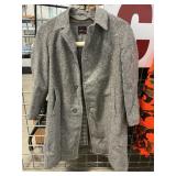 Vintage Textured Wool Overcoat (Size Unknown)