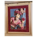 (1) Framed Needlepoint Piece (18.5"ï¿½22.5")