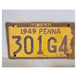 (1) 1949 PA. License Plate