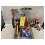 Hatchet & Assorted Tools, Oil & Lubricants, Air