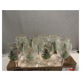 (12) Spode Christmas Tree Wine Glasses