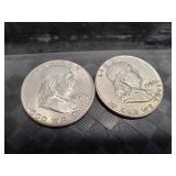(2) 1960 U.S. Silver Half Dollar Coins (90%