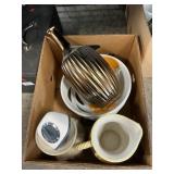 Box Lot With Vases, Pitcher, Bowls, Timer