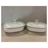 Pair Of Corning Casseroles