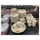 Large Lot Of Mikasa Heritage Dinnerware, Service