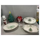 B.O. Ceramic Tree, Spode & Lenox Holiday Serving