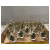 (12) Spode Christmas Tree Highball Glasses
