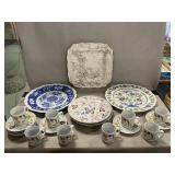 Floral Plates, Cups/Saucers