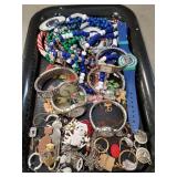 Tray Of Assorted Jewelry & Watches