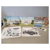 Tray Of Assorted Ephemera, Prints & More