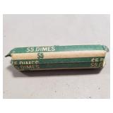 (1) Roll Of U.S. Silver Dimes (90% Silver/50