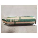 (1) Roll Of U.S. Silver Dimes (90% Silver/50