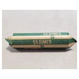 (1) Roll Of U.S. Silver Dimes (90% Silver/50