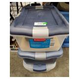 (3) Plastic Storage Containers w/ Lids