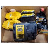 (2) DeWalt 18V Batteries, (2) DeWalt 20V