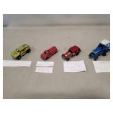 (4) Vintage Toy Cars, Truck & Tractor