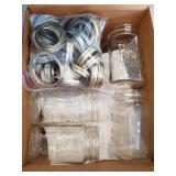 Box Lot Of Assorted Canning Jars Including (6)