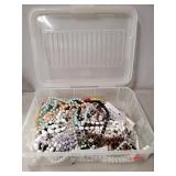 (1) Plastic Container Of Assorted Jewelry