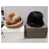 (2) Vintage Ladies Hats w/ Hat Boxes