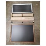 (3) Wall Hangers (Two Chalkboards 12"×24" &