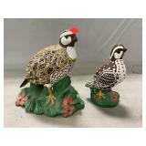 (2) Solid Cast Iron Bobwhite Quails