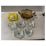 Smoky Glass Fish Bowl, Art Glass & Advertising