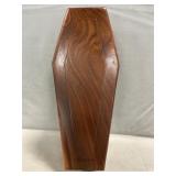 Wooden Coffin-Shaped Knife Box, 17" Long