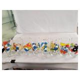 (8) Assorted "Smurf" Collector Glasses