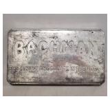 (1) Vintage "Bachman" Industrial Metal Chocolate