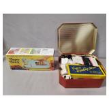 Container Of Assorted Sewing Supplies & A Vintage